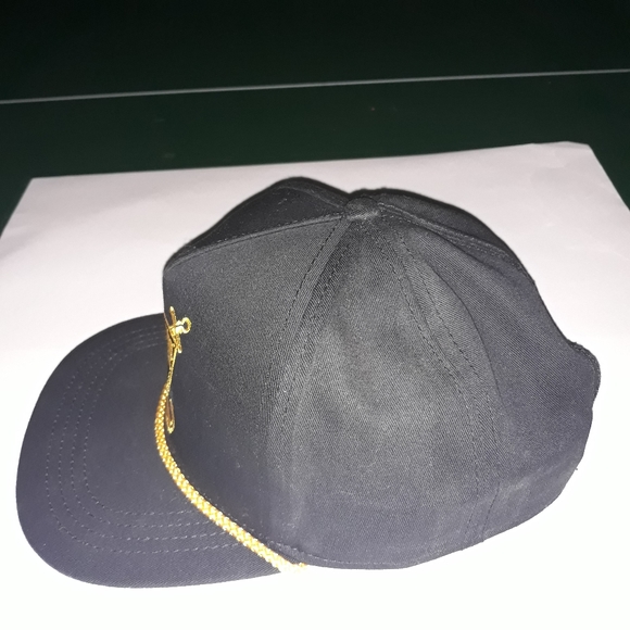 SA Company flat bill black gold snap back hat fish shield anchor hunting - Picture 9 of 16